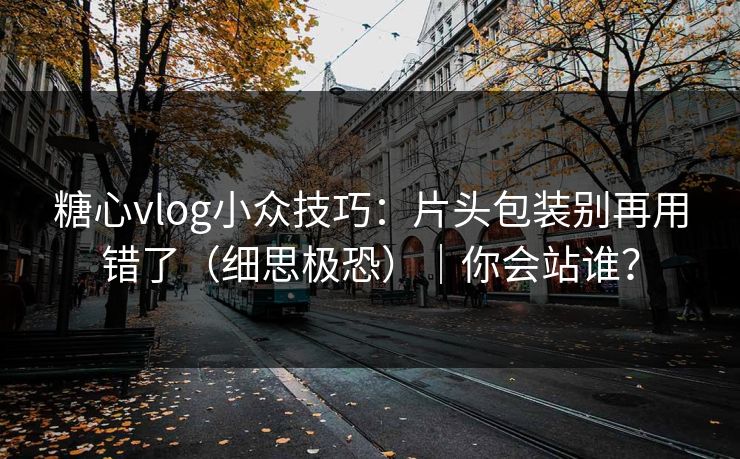 糖心vlog小众技巧：片头包装别再用错了（细思极恐）｜你会站谁？