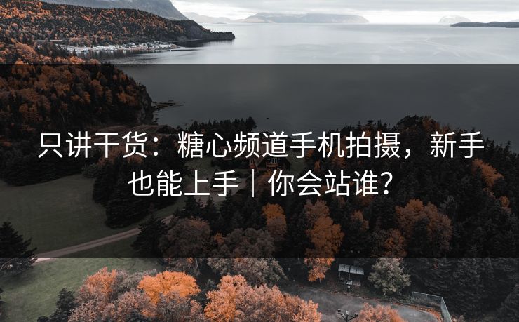 只讲干货：糖心频道手机拍摄，新手也能上手｜你会站谁？