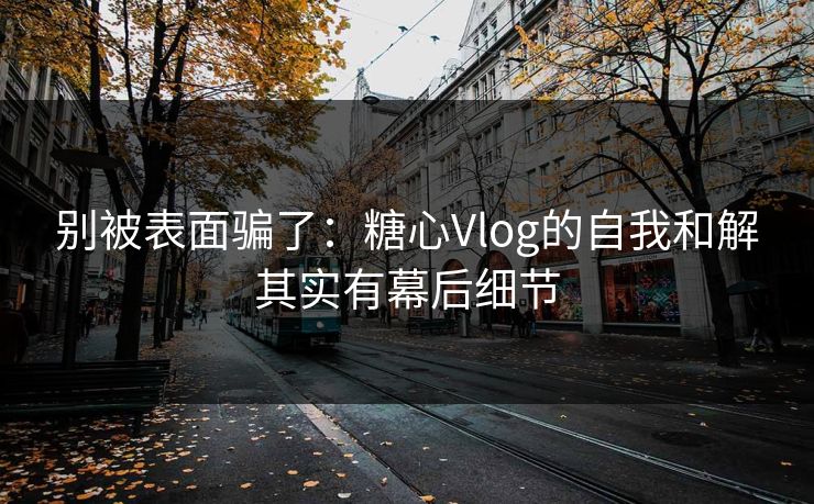 别被表面骗了：糖心Vlog的自我和解其实有幕后细节