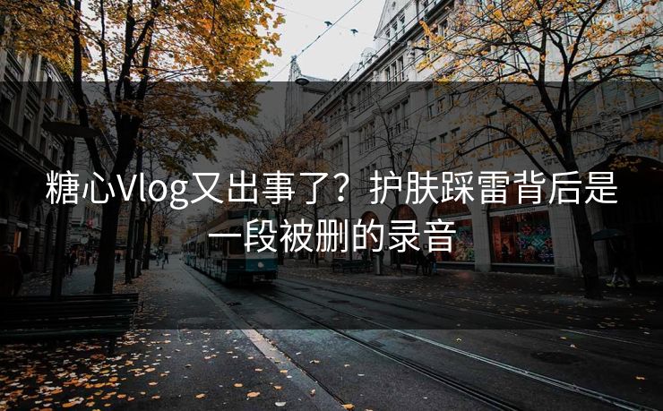 糖心Vlog又出事了？护肤踩雷背后是一段被删的录音